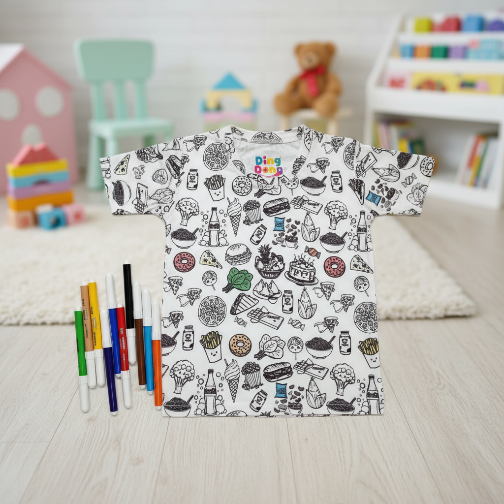 EATING FUN - DIY COLORING REUSABLE TSHIRTS
