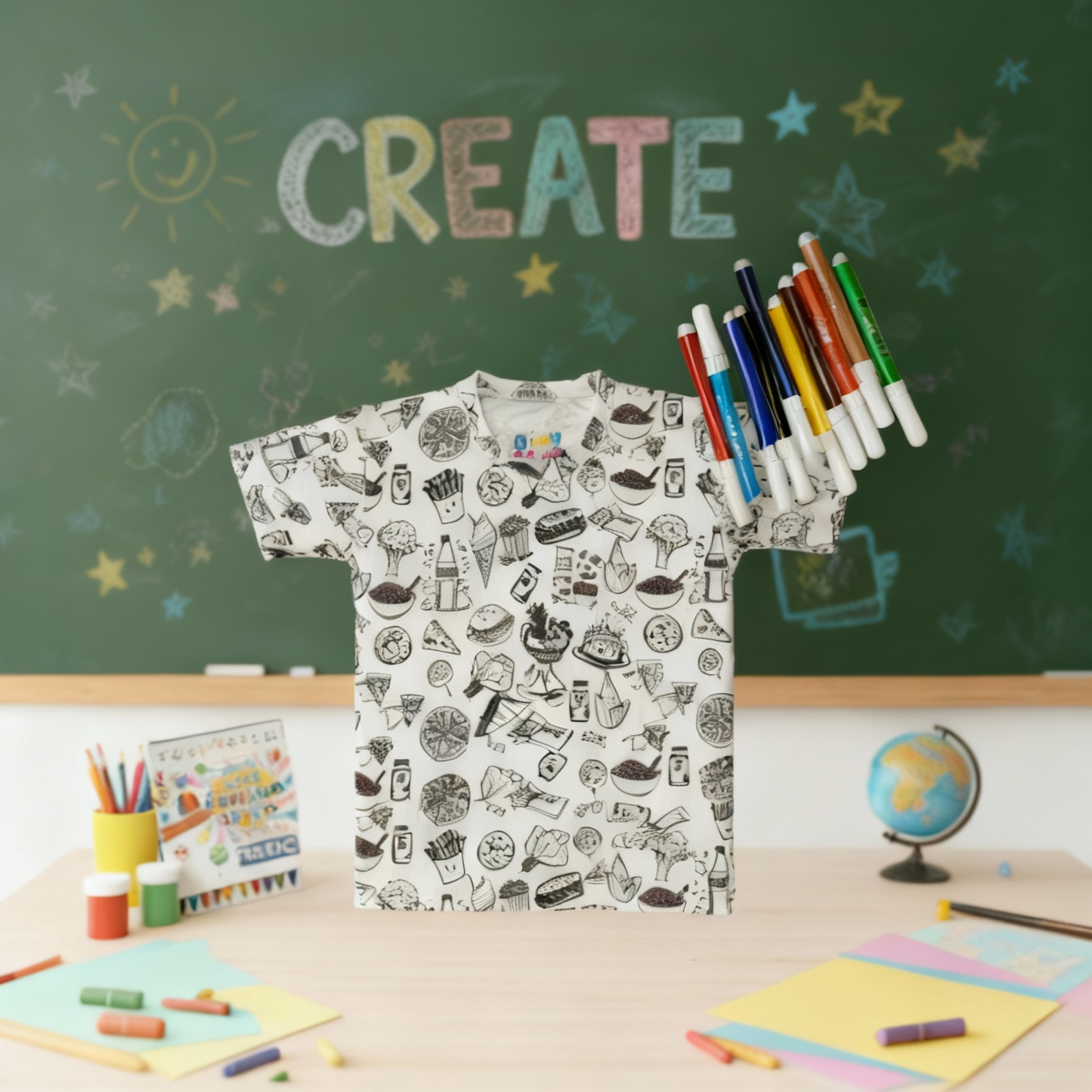 EATING FUN - DIY COLORING REUSABLE TSHIRTS